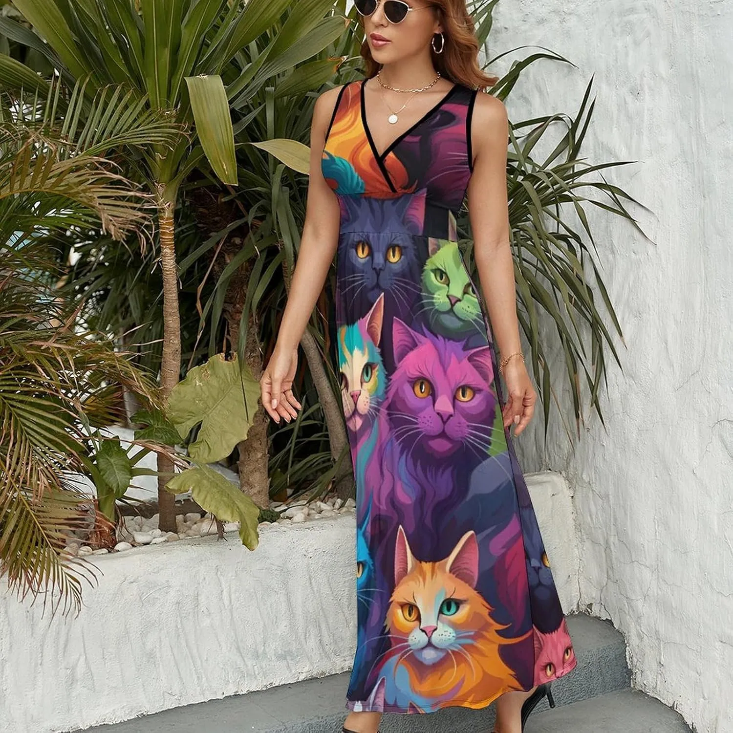 2025 Summer Tank Dress Wrap Sleeveless Adjustable Holiday Dress