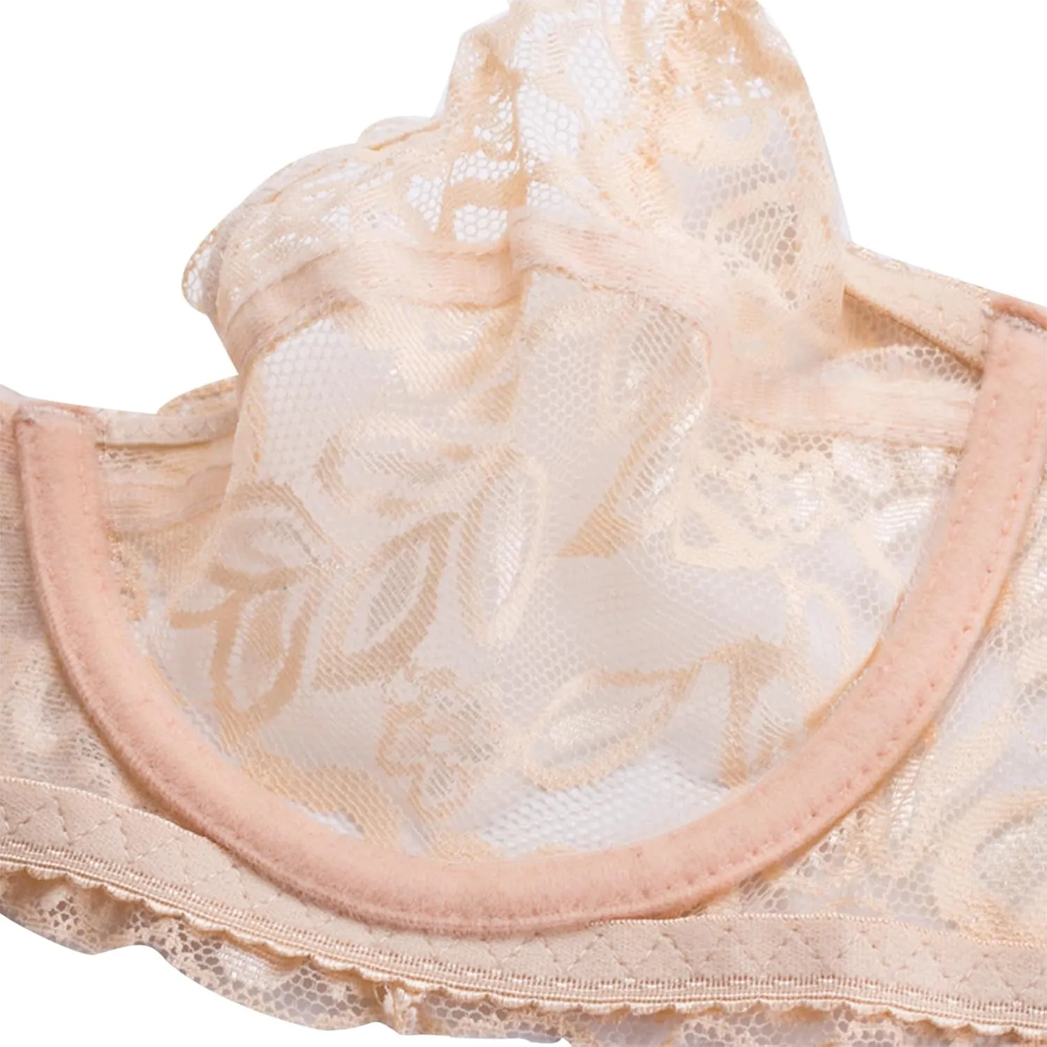 2PC/3PC See Through Bras for Women Sparkly Sexy Lace Underwire Full Coverage Unlined Bras Push Up Everyday Bra