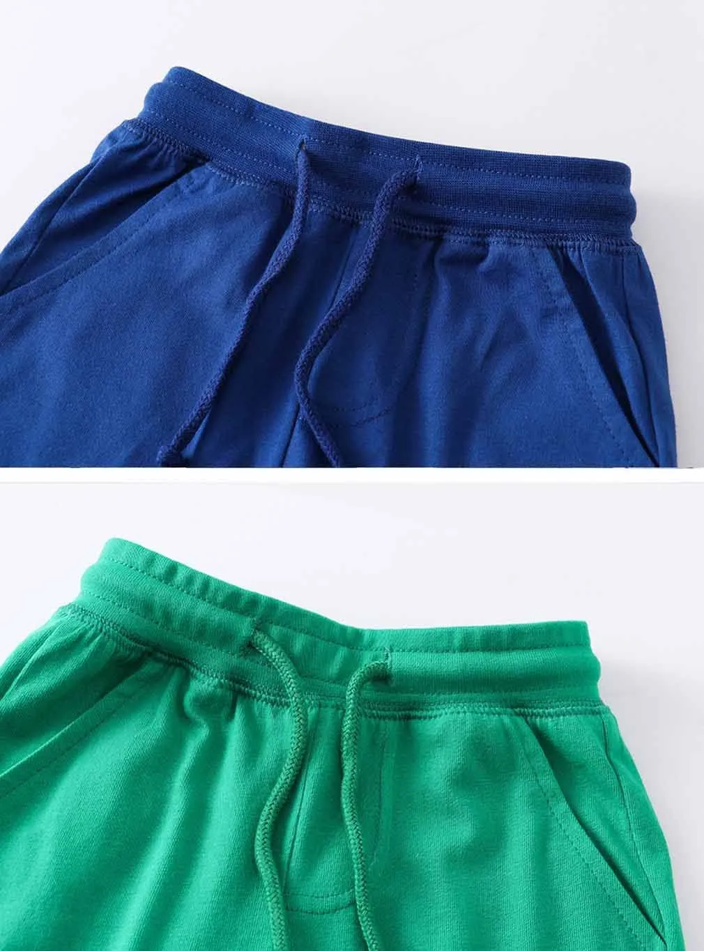 ACESTAR 2 Pack Toddler Boys Summer Shorts with Drawstring - Cotton Baby Casual Pull-On Jogger Shorts Active Sports Shorts