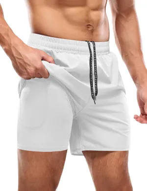 Aolesy Men’s 2 in 1 Running Shorts -5''/7'' Quick Dry Workout Gym Shorts with Pockets, Tennis Training Athletic Shorts
