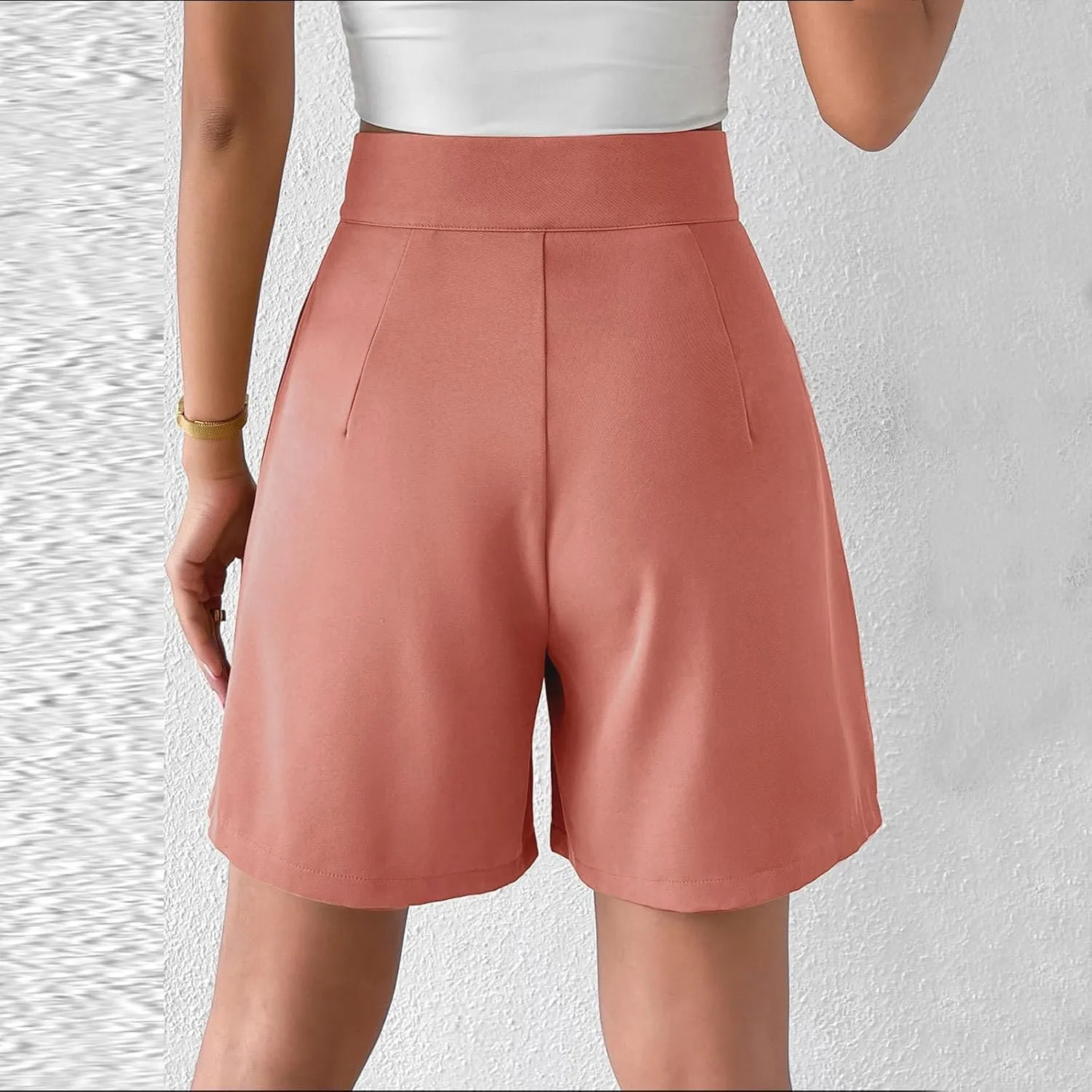 Bermuda Wide Leg Shorts Casual Summer Loose Fit Elastic High Waisted Shorts Comfy Lightweight Lounge Shorts