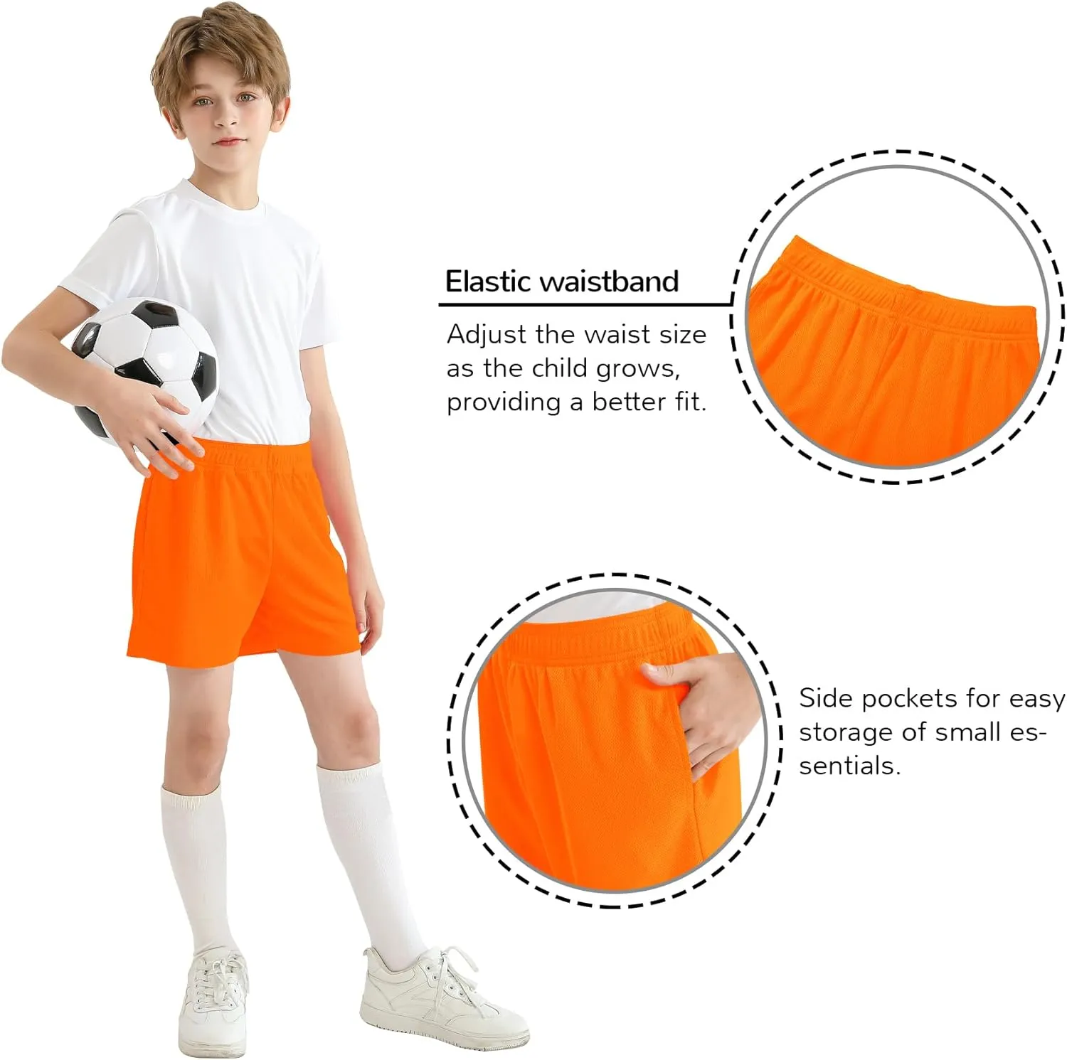 Boys and Girls Basketball Shorts Athletic Soccer Shorts Sizes 2T to Youth