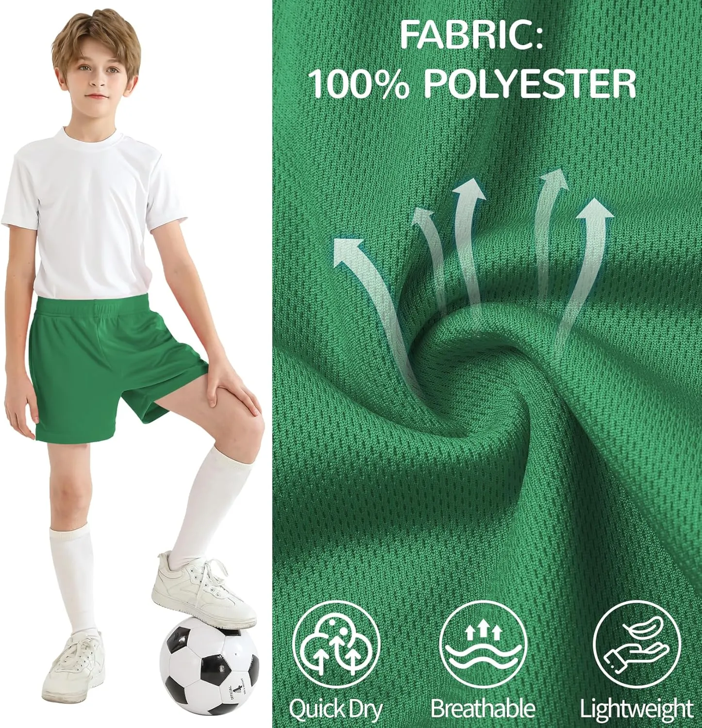 Boys and Girls Basketball Shorts Athletic Soccer Shorts Sizes 2T to Youth