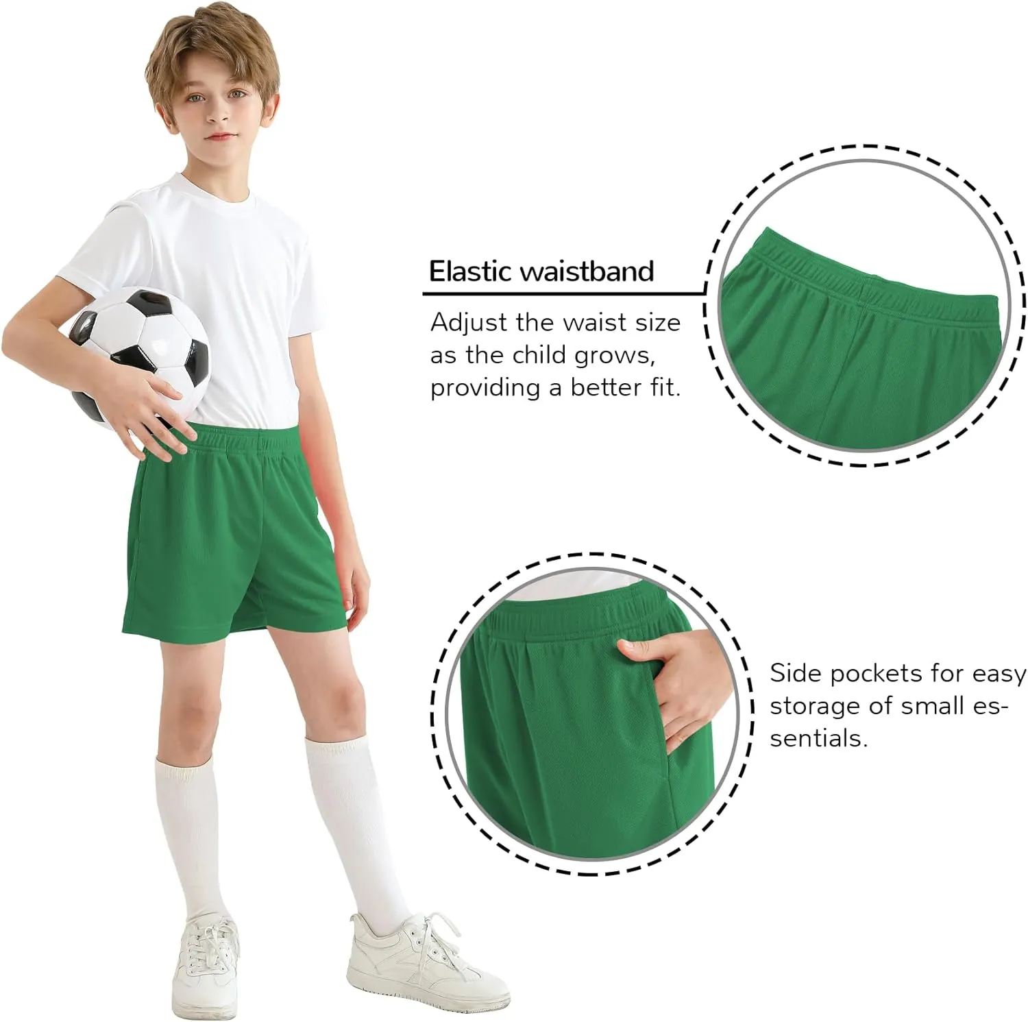 Boys and Girls Basketball Shorts Athletic Soccer Shorts Sizes 2T to Youth