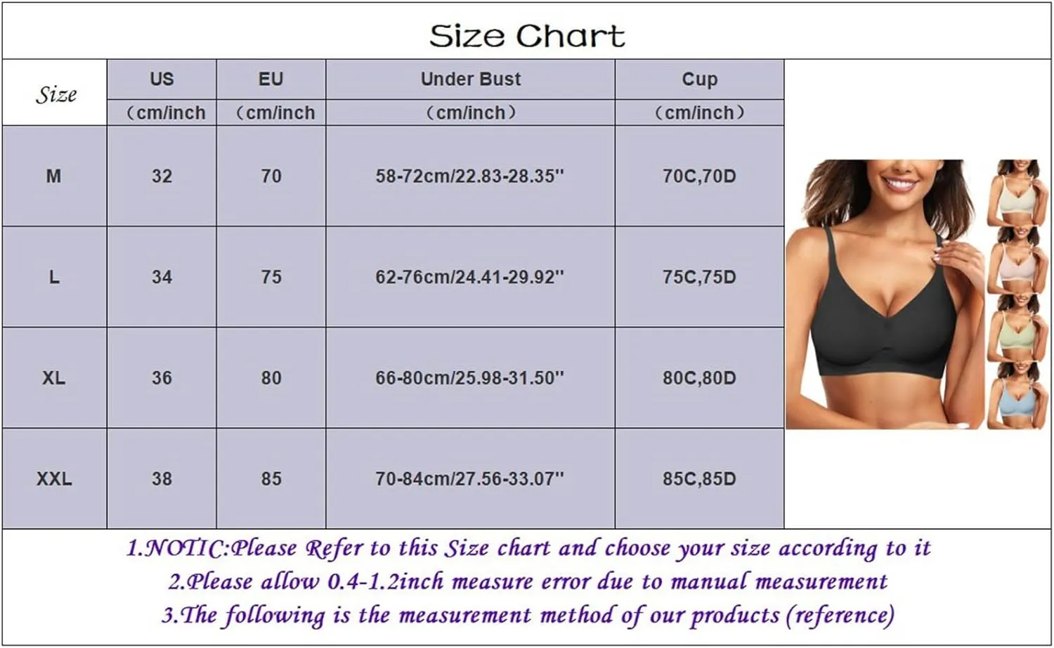 Bra for Ladies Without Underwire Push Up Seamless Up to H Full Coverage Bras for Women Lace Sports Bras Women No