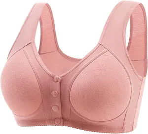 Bras for Women, Charm Front Closure Bras for Women, Comfortable No Underwire Bra Breathable Bra for Women