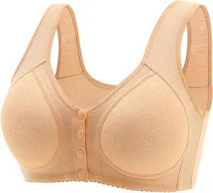 Bras for Women, Charm Front Closure Bras for Women, Comfortable No Underwire Bra Breathable Bra for Women
