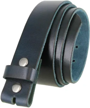 BS040 One Piece Genuine Full Grain Leather 1-1/2" wide Replacement Belt Strap with Snaps on for Women