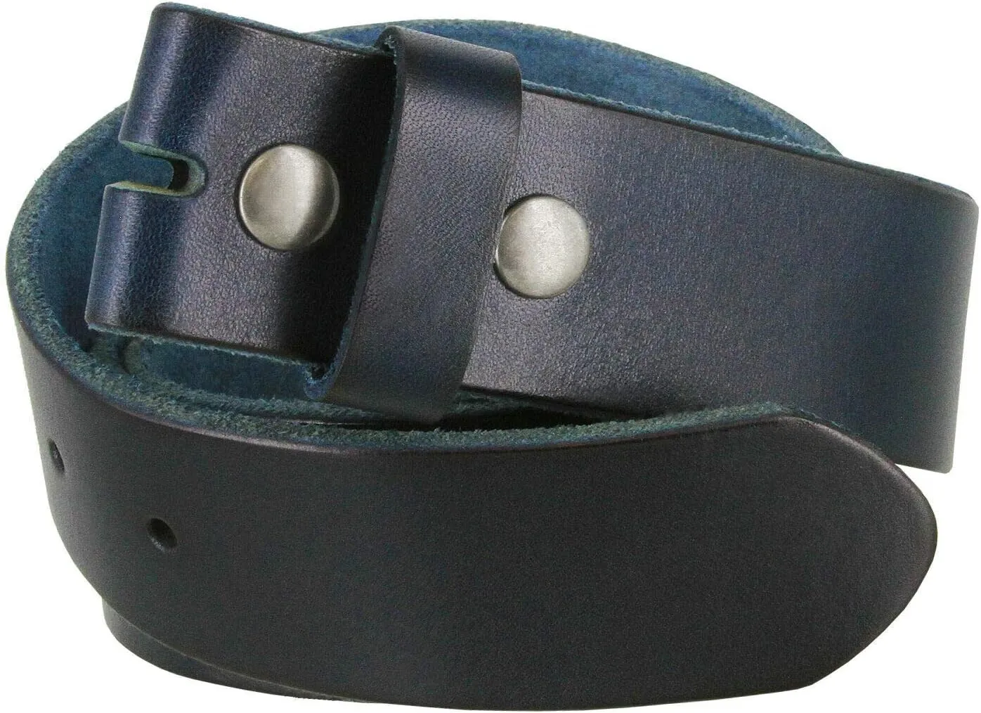 BS040 One Piece Genuine Full Grain Leather 1-1/2" wide Replacement Belt Strap with Snaps on for Women