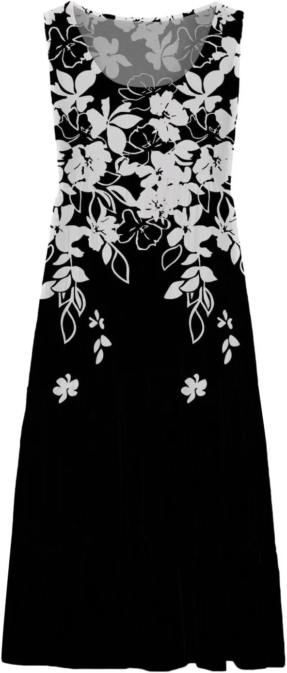 Casual Summer Dresses for Women Summer Dresses for Women Plus Size Beach Dress Casual Sundresses Sexy Sleeveless