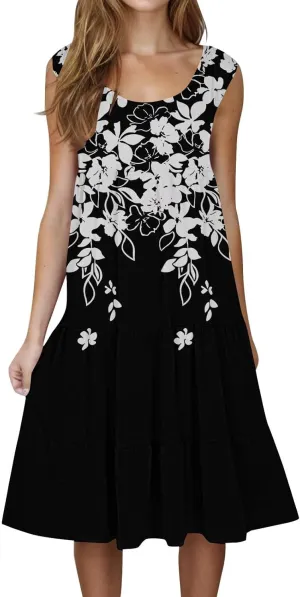 Casual Summer Dresses for Women Summer Dresses for Women Plus Size Beach Dress Casual Sundresses Sexy Sleeveless