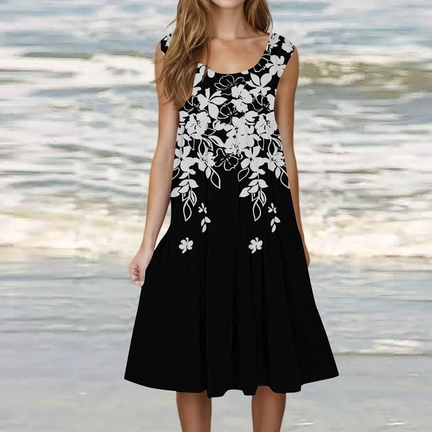 Casual Summer Dresses for Women Summer Dresses for Women Plus Size Beach Dress Casual Sundresses Sexy Sleeveless