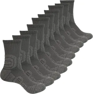 Compression Socks Men 5 Pairs, Cotton Athletic Crew Socks Cushioned Sports Running-Arch Support Work Socks Size 8-10
