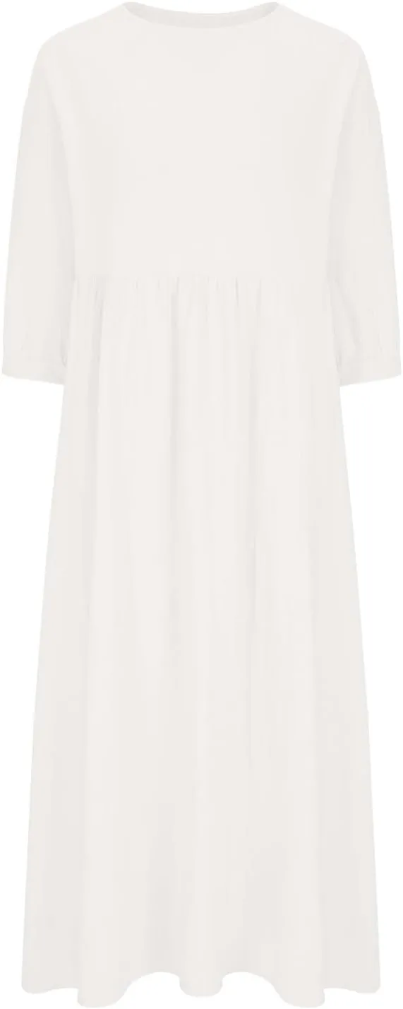 Cotton Linen Maxi Dress for Women 2025 Summer Boho Casual Beach Dresses Short Sleeve Long Dress Vacation Outfits