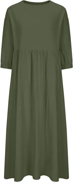 Cotton Linen Maxi Dress for Women 2025 Summer Boho Casual Beach Dresses Short Sleeve Long Dress Vacation Outfits