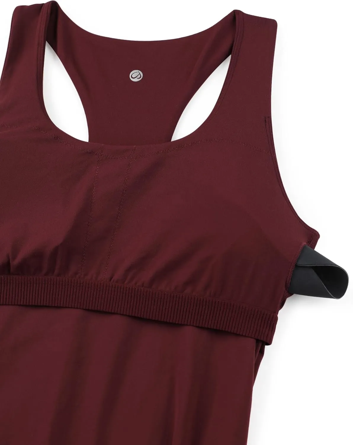 CRZ YOGA Butterluxe Womens Racerback Maternity Tank Tops Ruched Sleeveless Pregnancy Yoga Tee with Built in Bra Workout Shirt