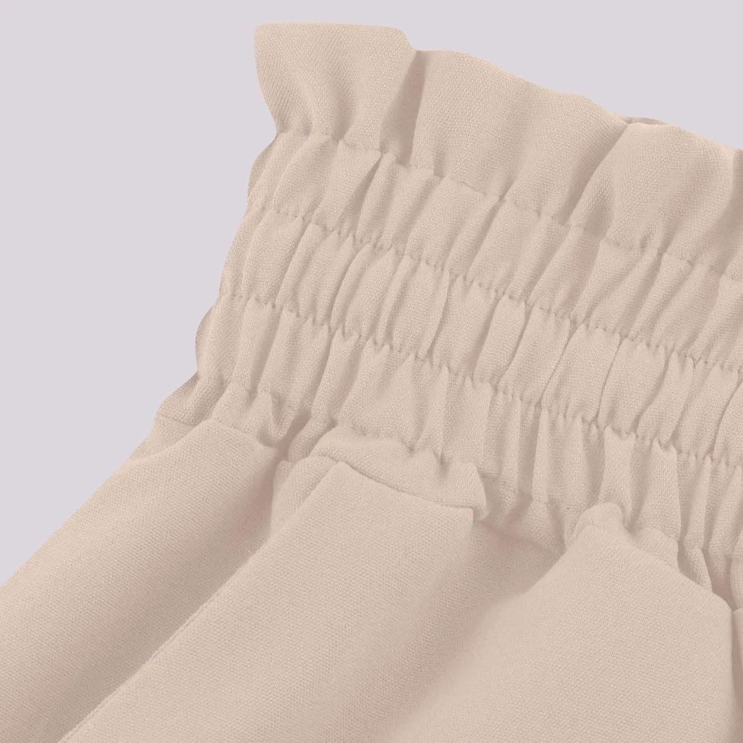 Culottes for Women Chiffon Dressy Casual Wide Leg Pants Elegant Baggy Elastic High Waisted Palazzo Pants with Pockets