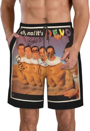 Devo Music Band Shorts Men's Beach Shorts Basketball Shorts Lightweight Breathable Running Short Quick Dry