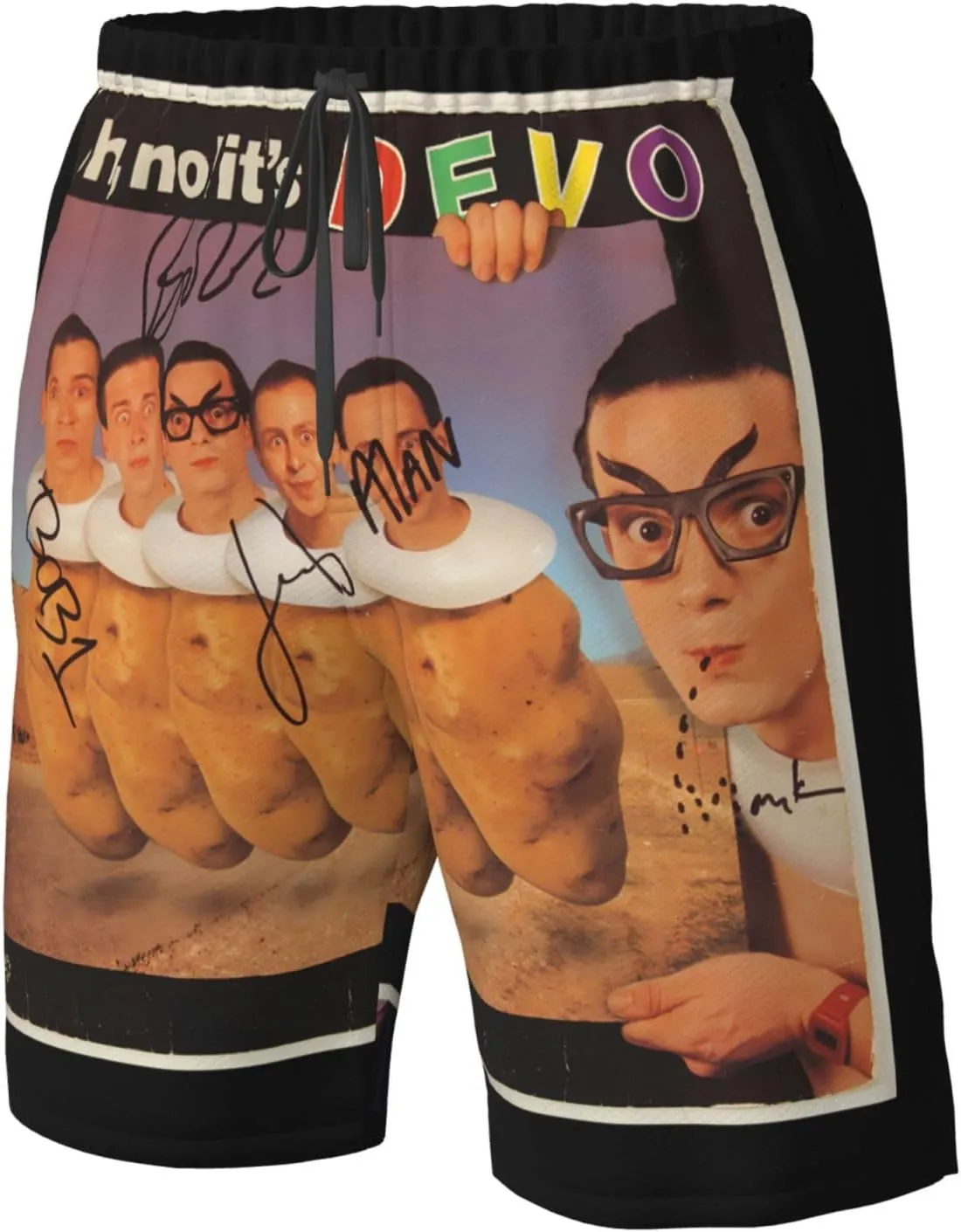 Devo Music Band Shorts Men's Beach Shorts Basketball Shorts Lightweight Breathable Running Short Quick Dry