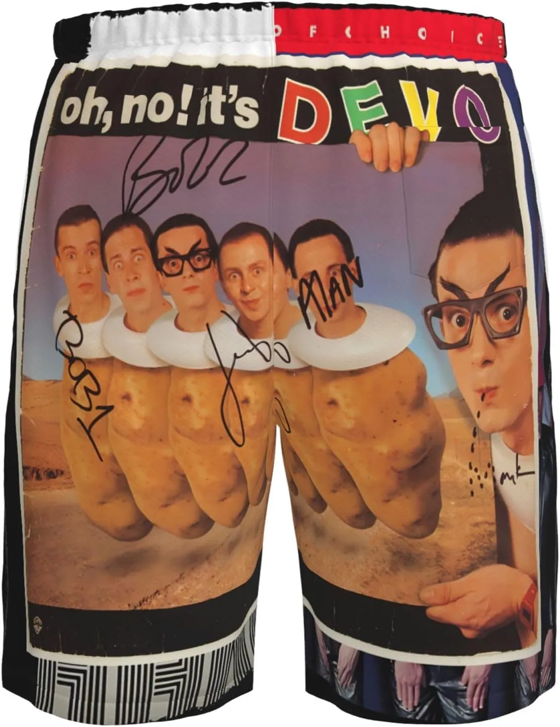 Devo Music Band Shorts Men's Beach Shorts Basketball Shorts Lightweight Breathable Running Short Quick Dry