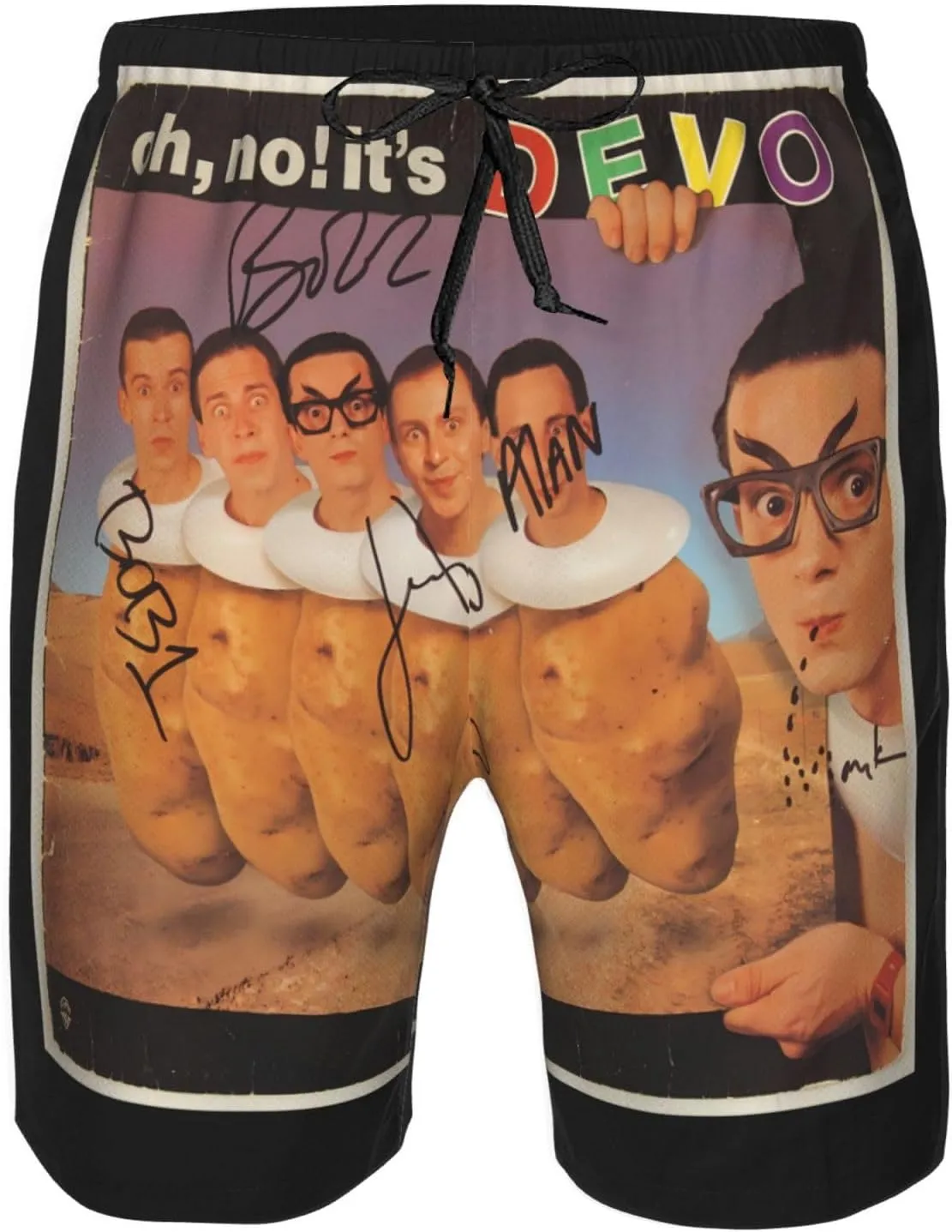 Devo Music Band Shorts Men's Beach Shorts Basketball Shorts Lightweight Breathable Running Short Quick Dry