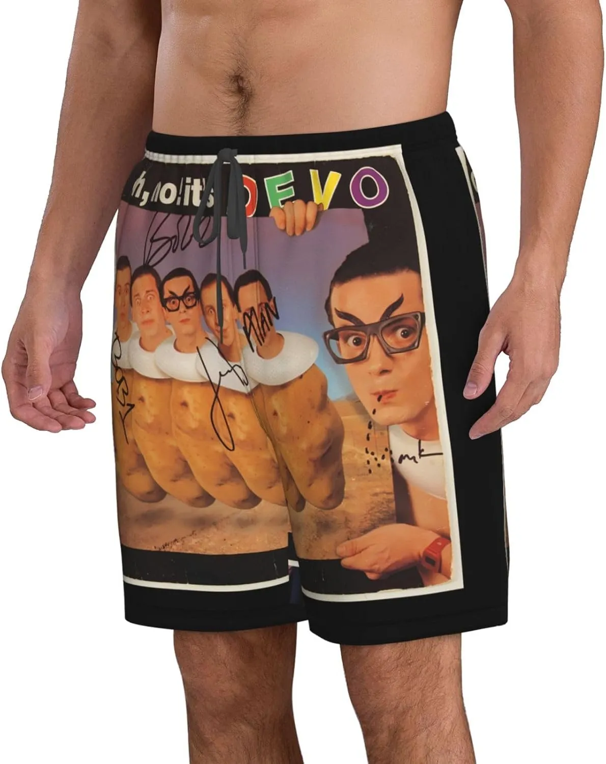 Devo Music Band Shorts Men's Beach Shorts Basketball Shorts Lightweight Breathable Running Short Quick Dry