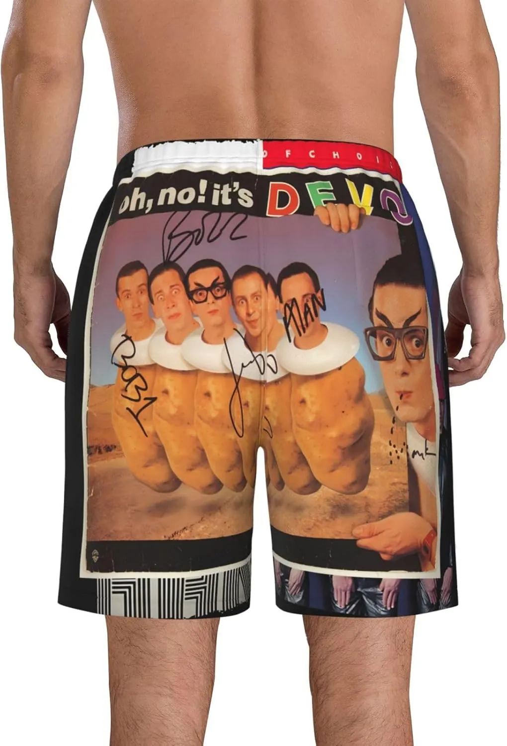 Devo Music Band Shorts Men's Beach Shorts Basketball Shorts Lightweight Breathable Running Short Quick Dry
