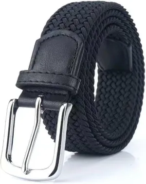 Elastic Mens Strech Belt - Casual Woven Braided Belt in Gift Box for Golf Pants, Shorts, Jeans