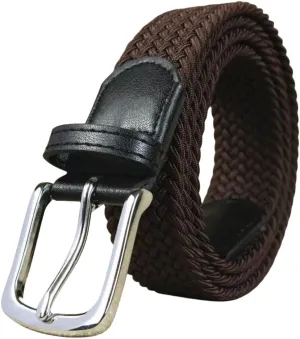 Elastic Mens Strech Belt - Casual Woven Braided Belt in Gift Box for Golf Pants, Shorts, Jeans