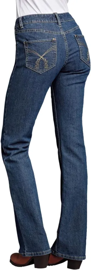 ellos Women's Plus Size Bootcut 5-Pocket Jeans