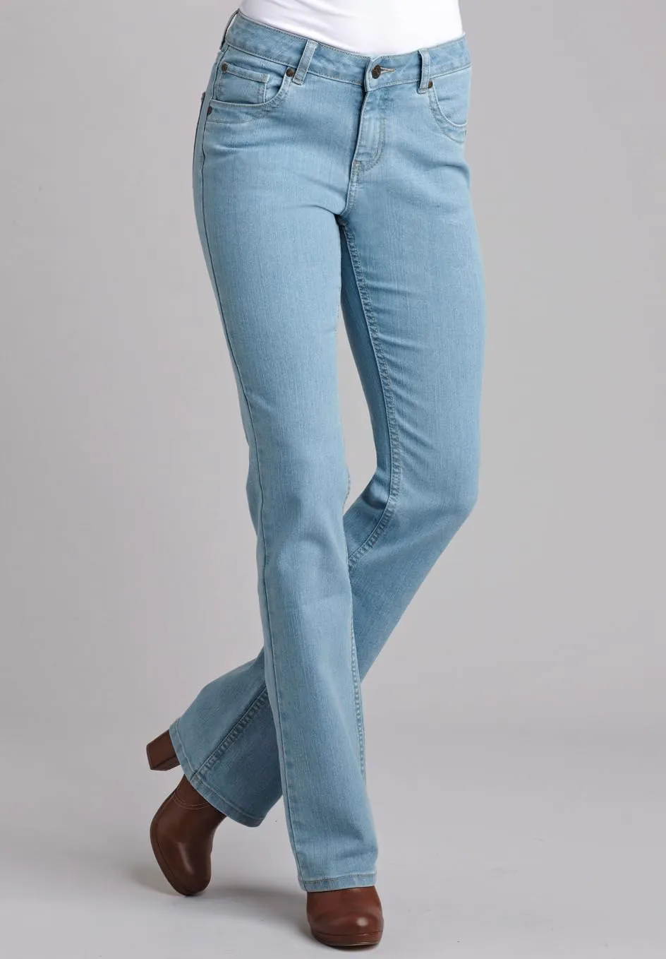 ellos Women's Plus Size Bootcut 5-Pocket Jeans