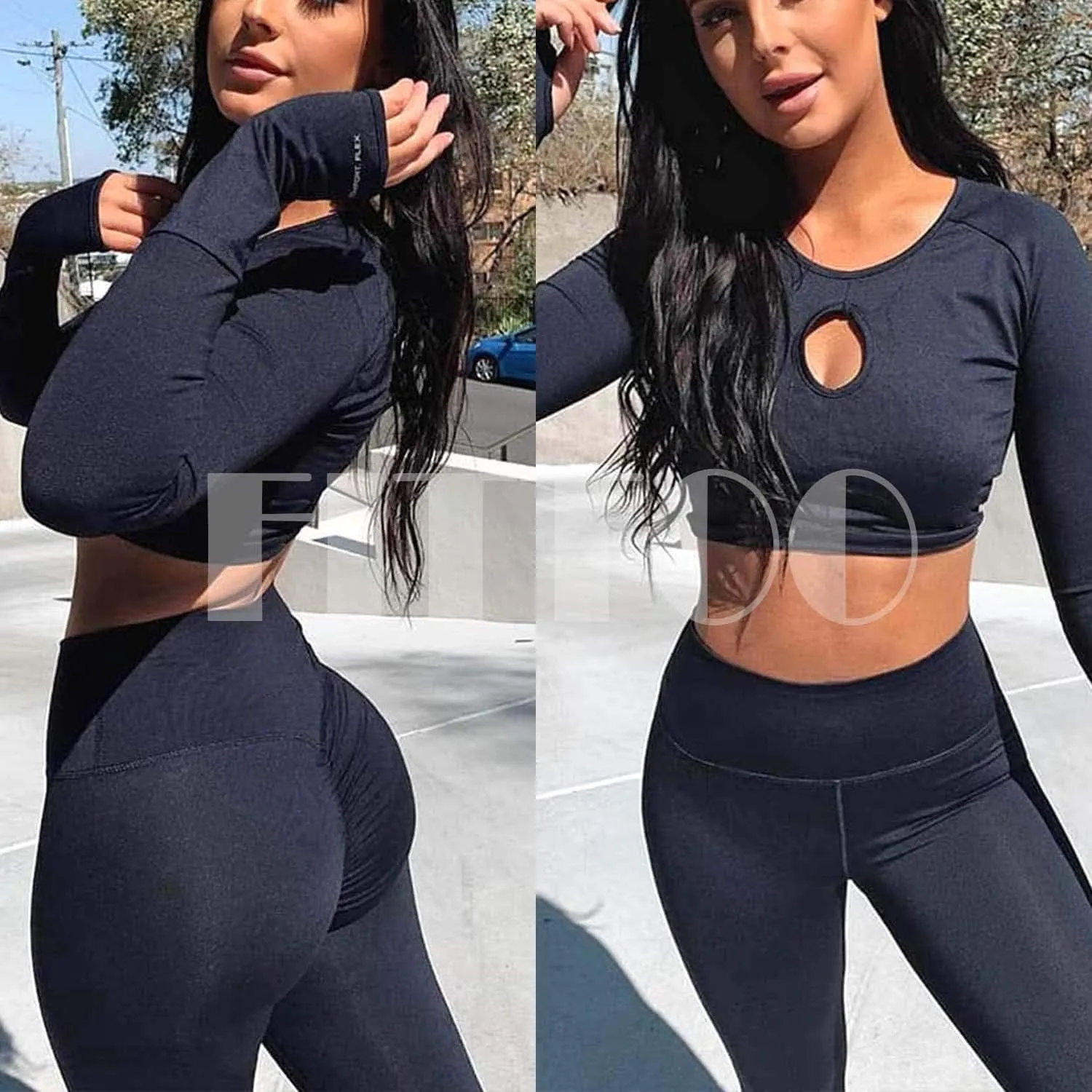 FITTOO Womens Butt Lift Ruched Yoga Pants Sport Pants Workout Leggings Sexy High Waist Trousers Scrunch Butt Tight