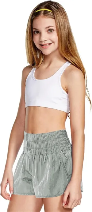 Flowy Shorts for Teen Girls High Waist Quick Dry Athletic Gym Running Biker Shorts Preppy Youth Butterfly Shorts