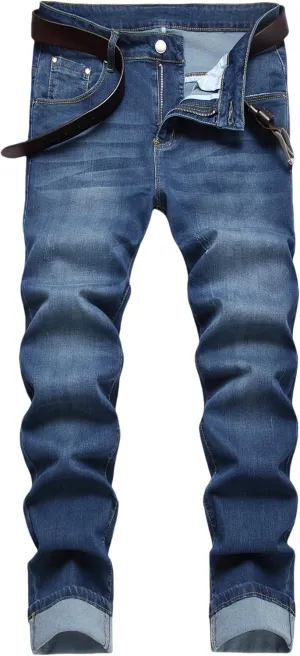 FREDD MARSHALL Men's Skinny Slim Fit Stretch Straight Leg Fashion Jeans Pants