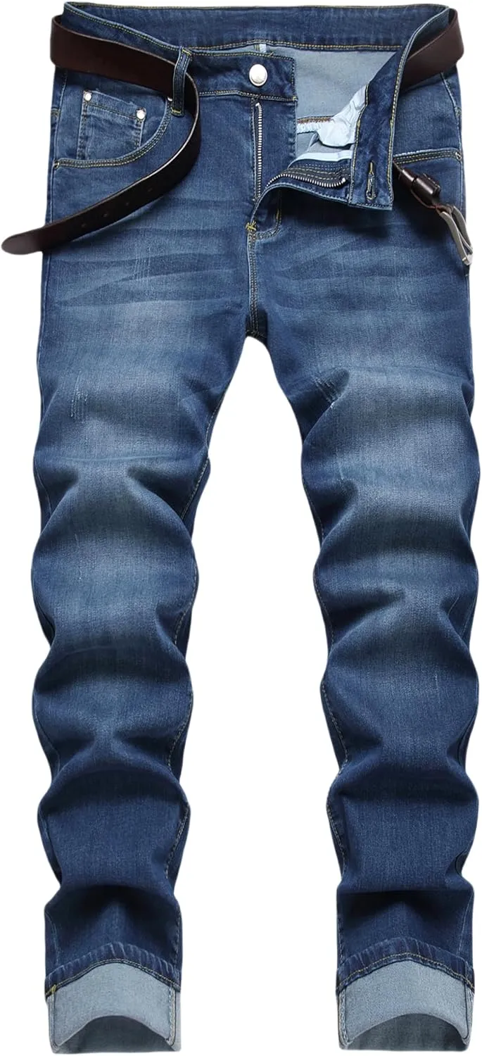 FREDD MARSHALL Men's Skinny Slim Fit Stretch Straight Leg Fashion Jeans Pants