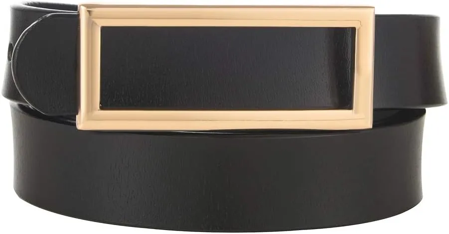 Genuine Leather Belt for Women Waist Skinny Dress Belt for Jeans Pants 0.93" Width Black Red Brown White