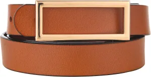 Genuine Leather Belt for Women Waist Skinny Dress Belt for Jeans Pants 0.93" Width Black Red Brown White
