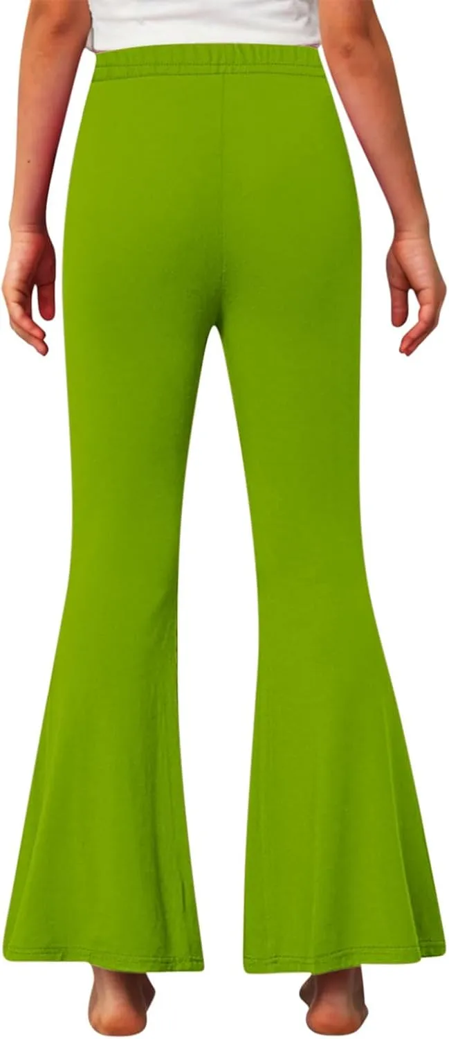 Girls Bell Bottom Stretch Yoga Pants High Waisted Flare Leggings Workout Lounge Trousers 2-13Y