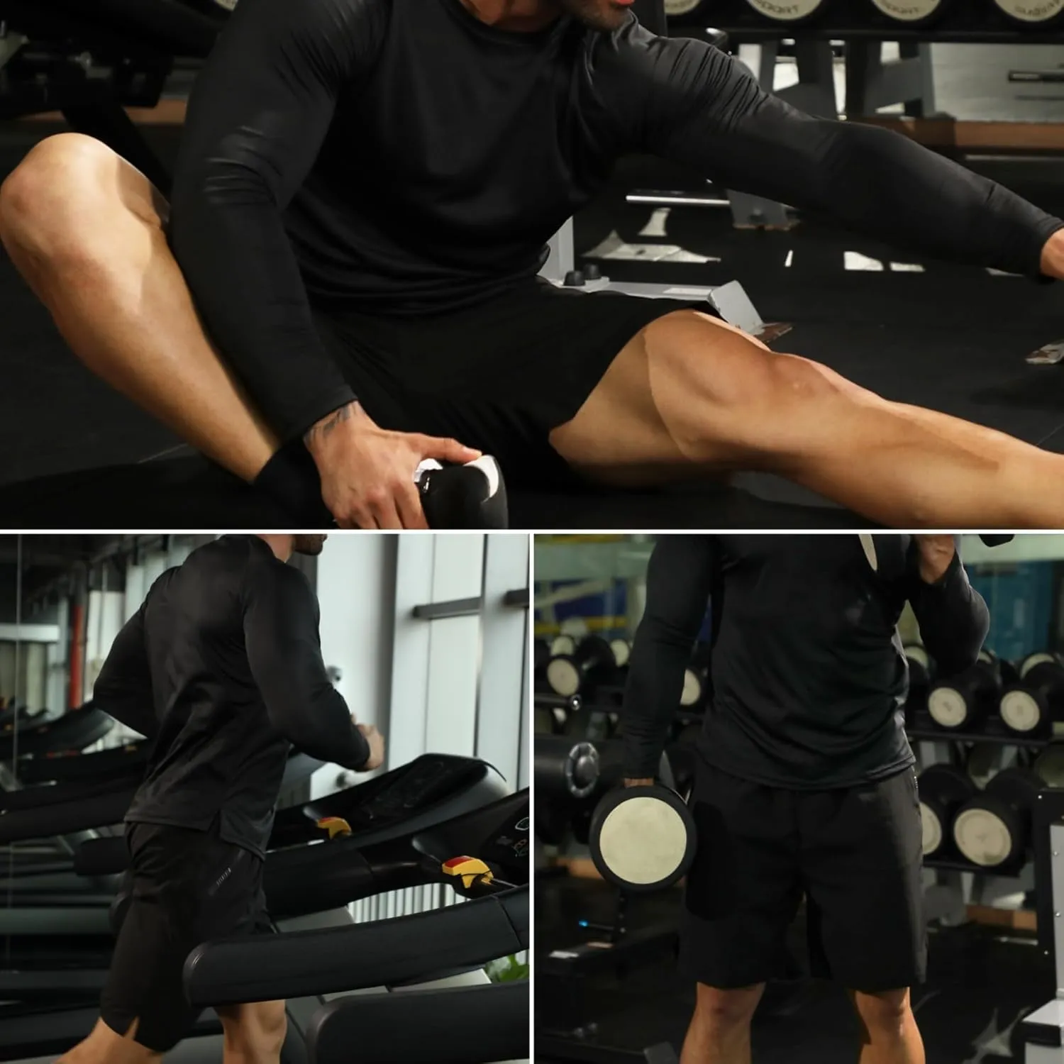 GYMELITE Men's Workout Running Shorts Gym Athletic Shorts 7'' Inseam Quick Dry Lightweight Shorts Sports with Zipper Pockets