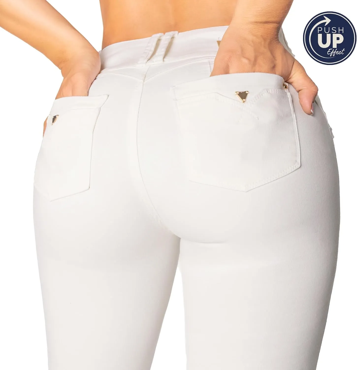 High-Rise Push-Up Jeans Pantalones Levanta Cola Colombianos Originales