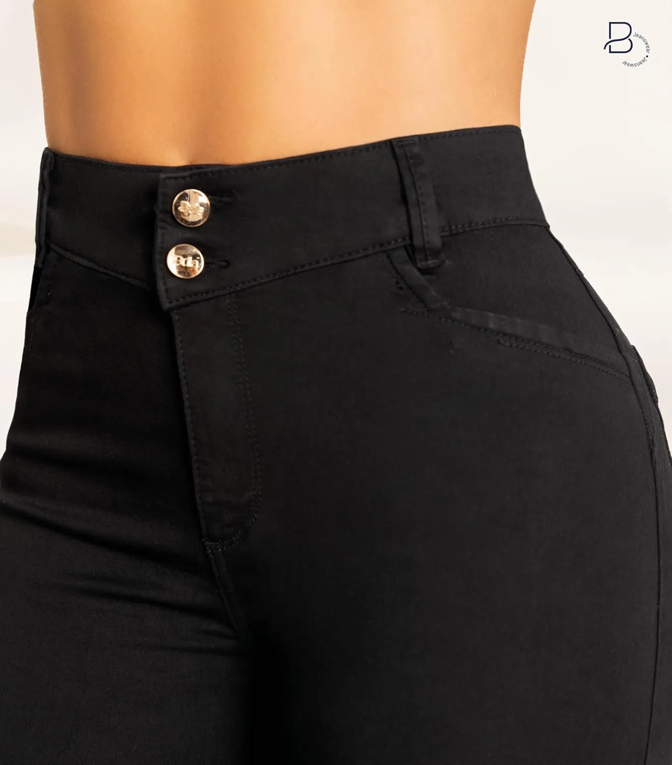 High-Rise Push-Up Jeans Pantalones Levanta Cola Colombianos Originales