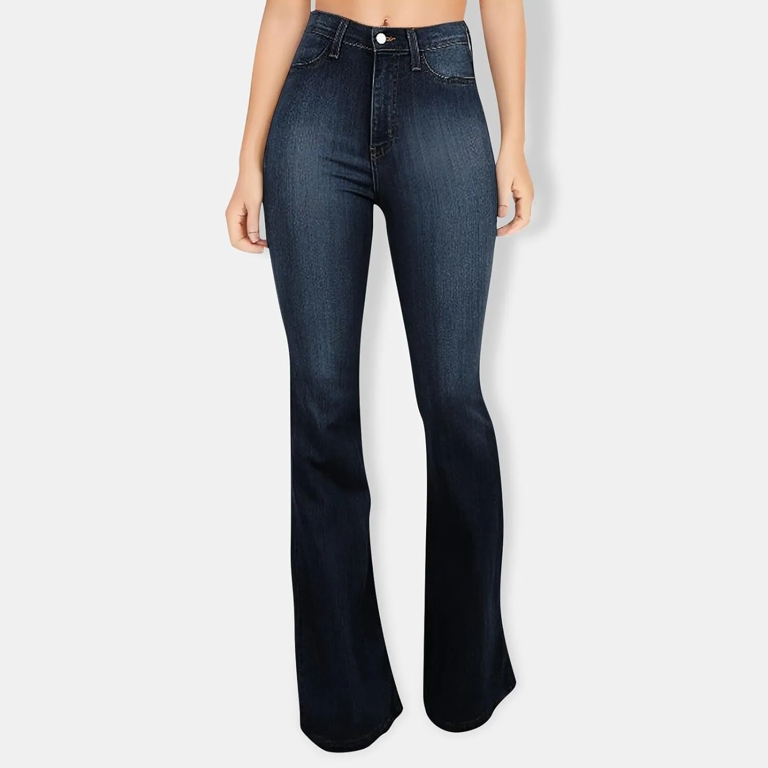 High Waisted Bootcut Jeans for Women 2025 Trendy Stretch Slim Fit Bell Bottom Flare Jeans Denim Pants Trousers