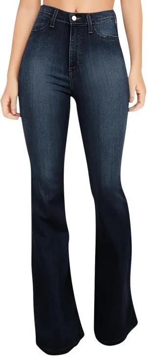 High Waisted Bootcut Jeans for Women 2025 Trendy Stretch Slim Fit Bell Bottom Flare Jeans Denim Pants Trousers