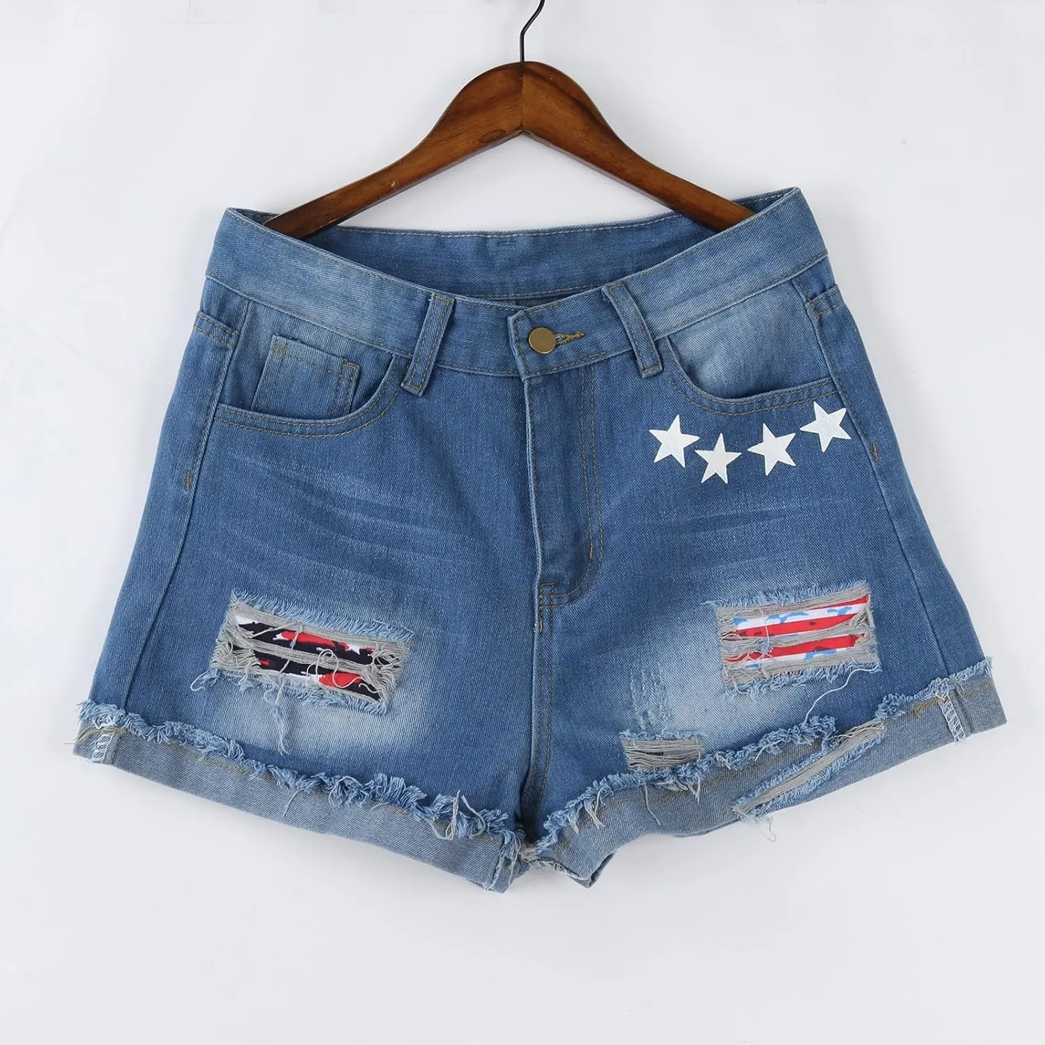 Jean Shorts Womens Comfy Casual High Waisted Denim Shorts Pants with Pockets Trendy