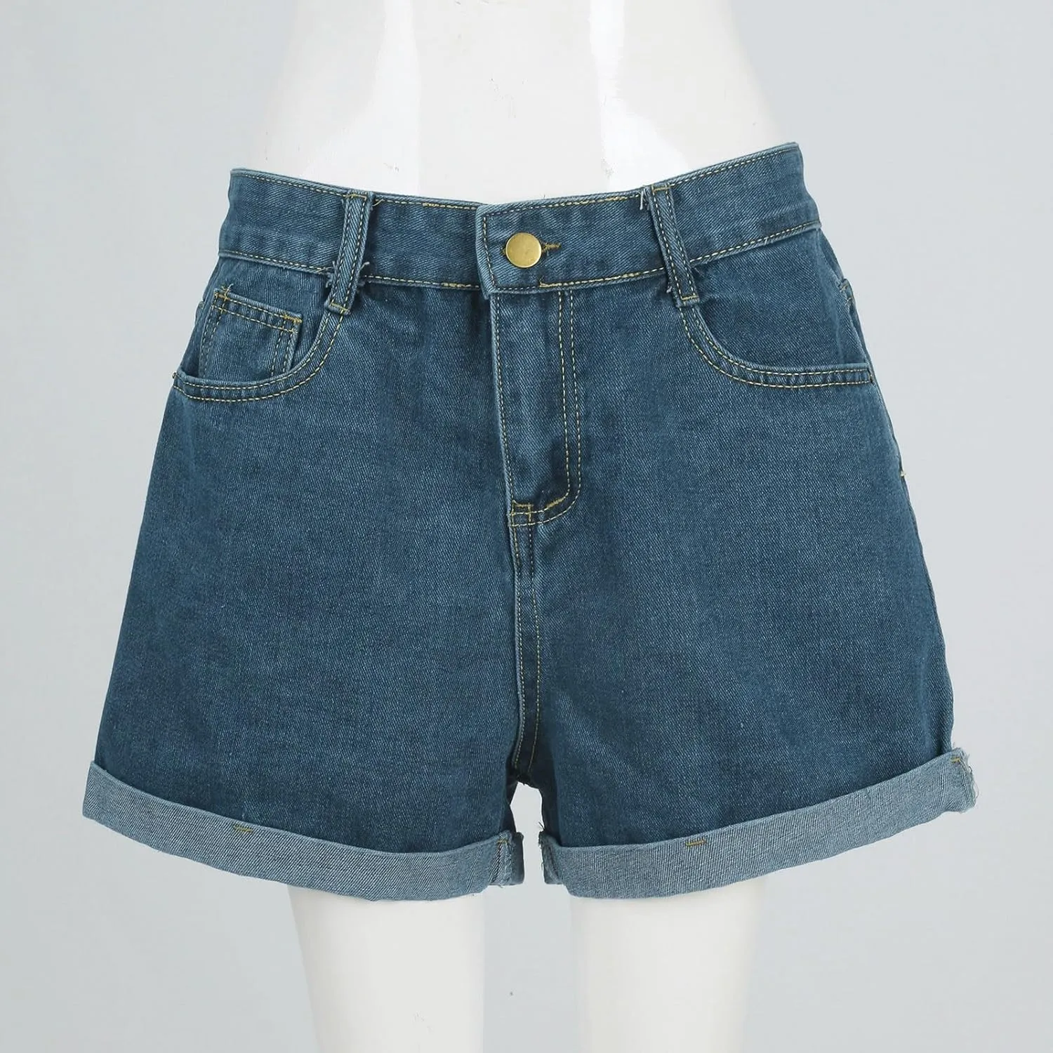 Jean Shorts Womens Comfy Casual High Waisted Denim Shorts Pants with Pockets Trendy