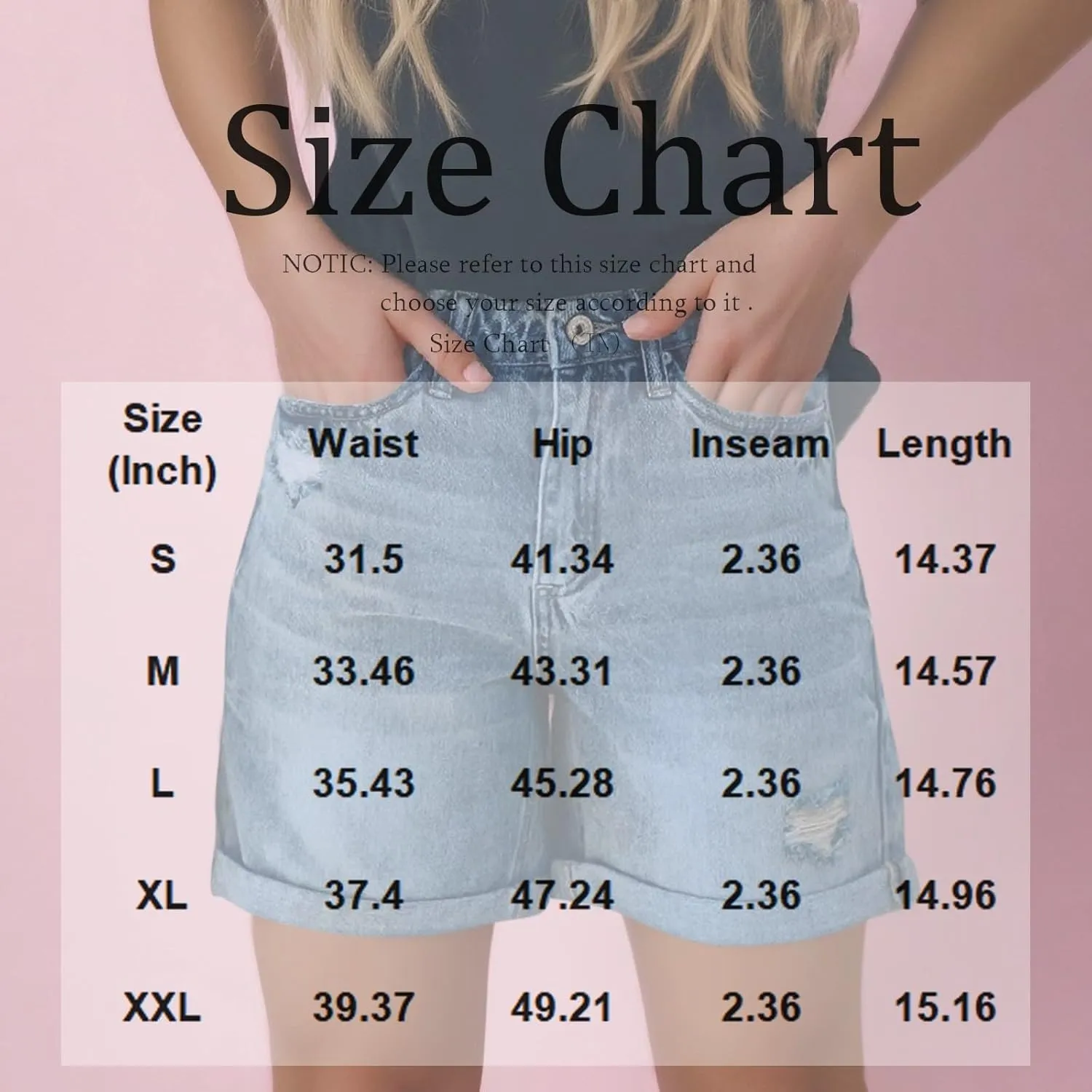 Jean Shorts Womens High Waisted Plus Size Denim Shorts with Pockets Summer Comfy Ripped Rolled Hem Beach Short Jeans
