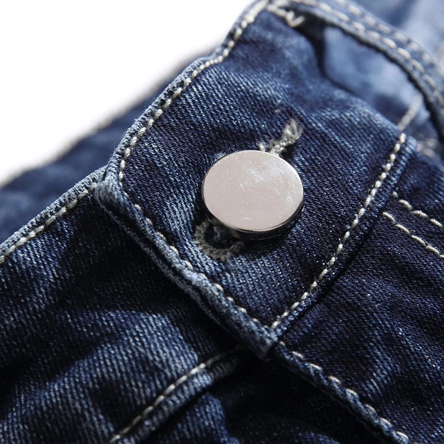 Jeans Shorts for Men Classic Fit Stretch Slim Fit Ripped Denim Shorts Causal Distressed Stretchy Waistband Shorts