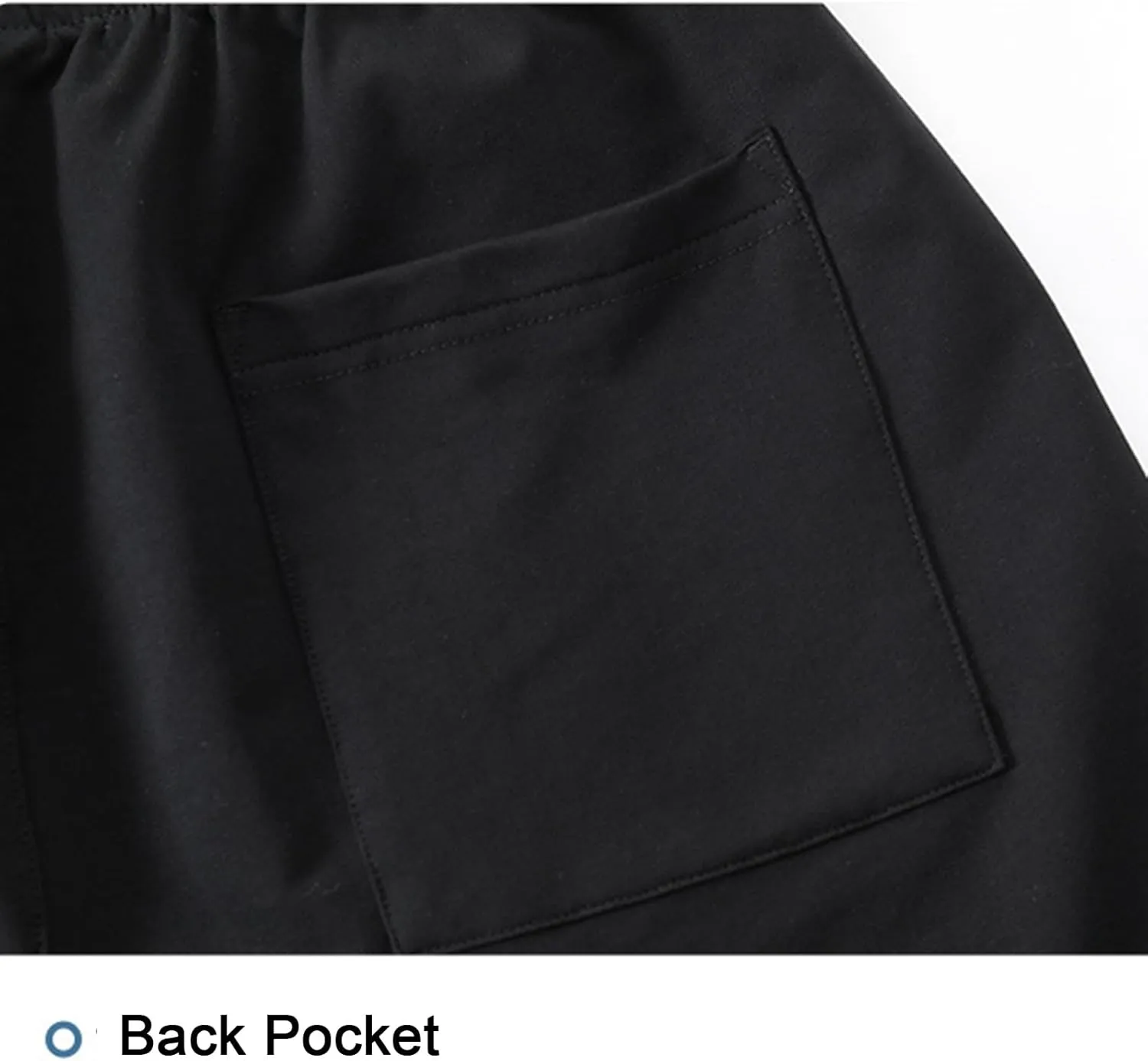 Jogging Shorts with Back Pockets for Men Track Drawstring Shorts Running Stretch Quick Dry Shorts