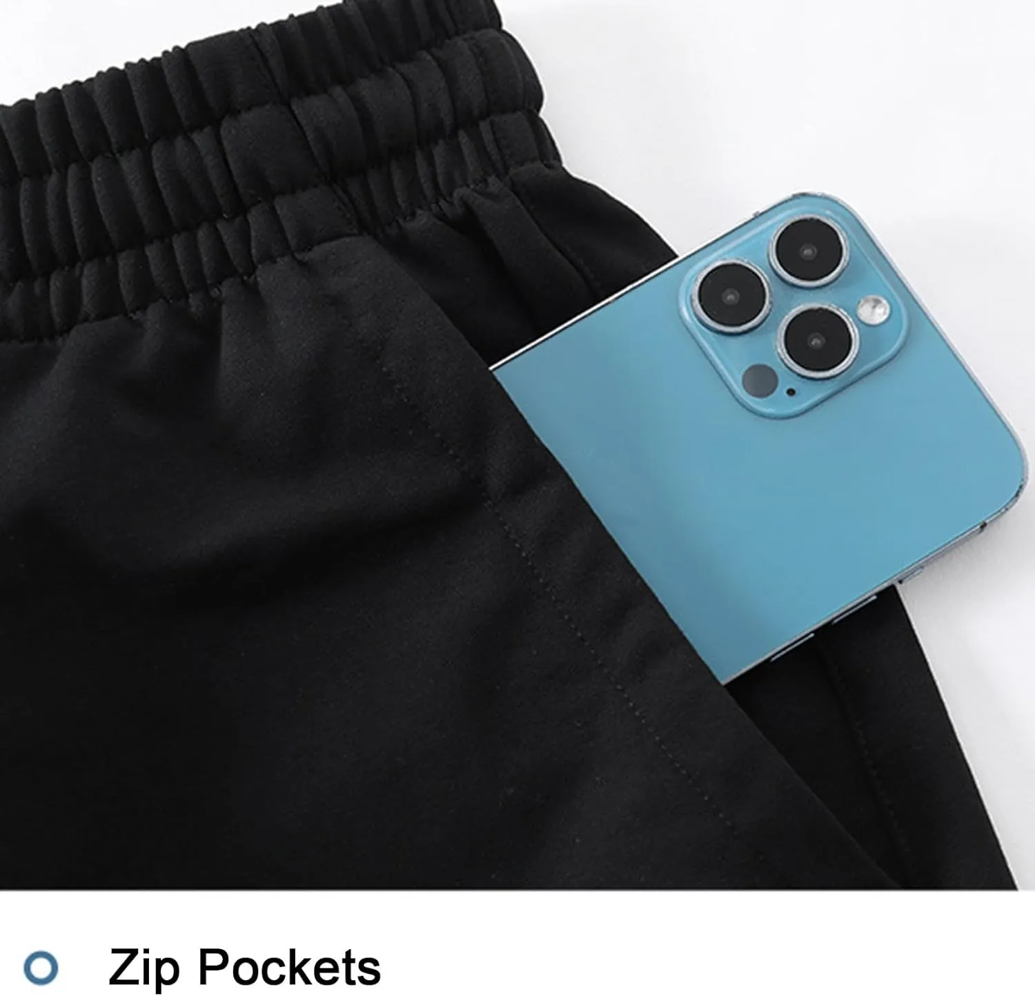 Jogging Shorts with Back Pockets for Men Track Drawstring Shorts Running Stretch Quick Dry Shorts