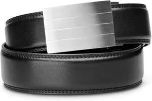 KORE Men’s Full-Grain Leather Track Belts | “Evolve” Stainless Steel Buckle